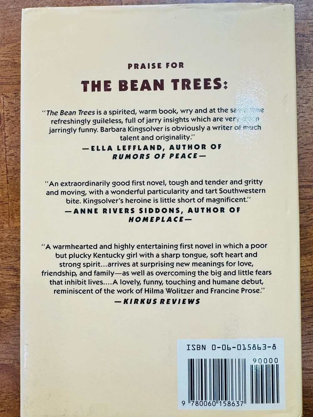 The Bean Trees by Barbara Kingsolver - Hardback